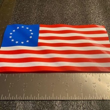 betsy Ross bandera ondulación viento us Estados Unidos antiguo gloria 3d print model - Mito3D