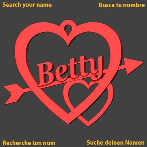 Betty coração cupido amar amor san valentin jch Ame saint namorados amoureux in 3D print model - Mito3D