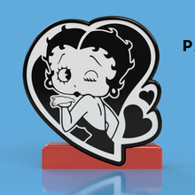 betty boop lampe v2 LED décoration Betty Boop 3d print model - Mito3D