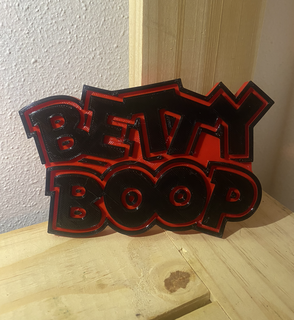 betty boop logo 3d print model - Mito3D