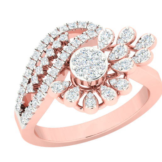 lindo diamante anel joalheria ouro dimondring acionado capina 3D print model - Mito3D