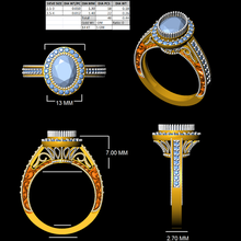 wunderschönen Diamant Ring Schmuck Goldring dimondring beschäftigt verlobt Jäten 3d print model - Mito3D