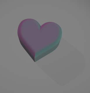 biselado corazón corazon 3d print model - Mito3D