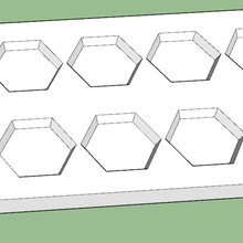 biseauté 6 mm hexadécimal base moule américain mecha 3d print model - Mito3D