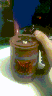 bebida suporte duff bebidas barril Simpsons caneca Cerveja homer bart lisa Março Maggie 3d print model - Mito3D