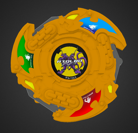 beyblade ardiente kerberoso juego 3D print model - Mito3D