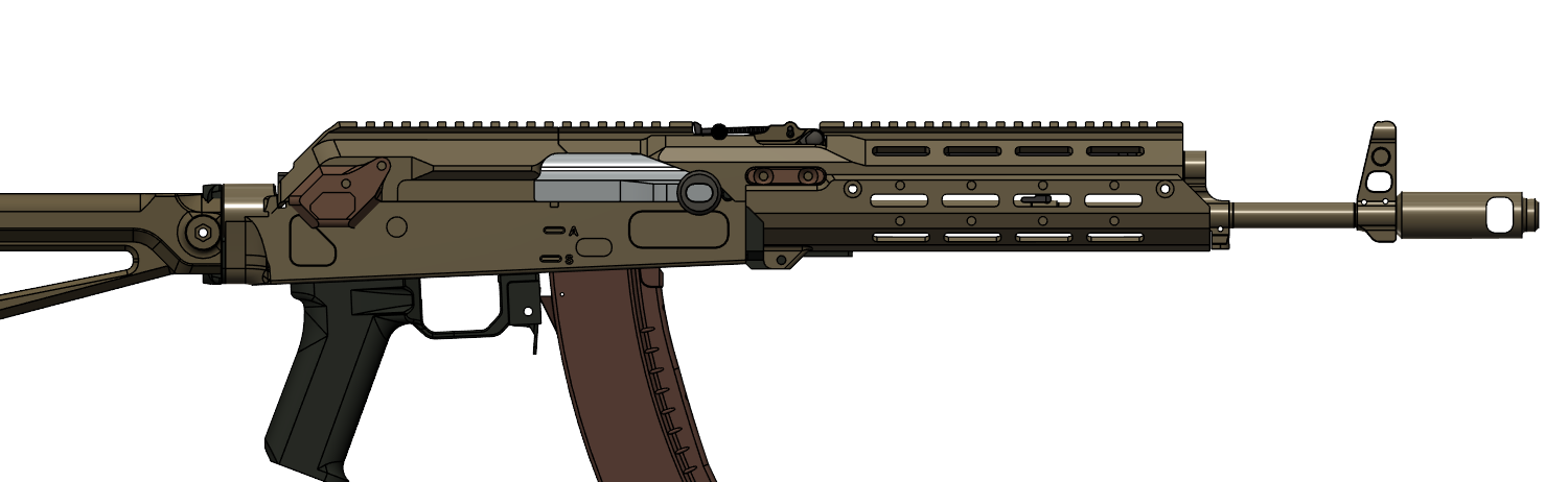 bf-ak easy build 01 sbr rifle full kits rar ak airsoft parts aeg 3D print model - Mito3D