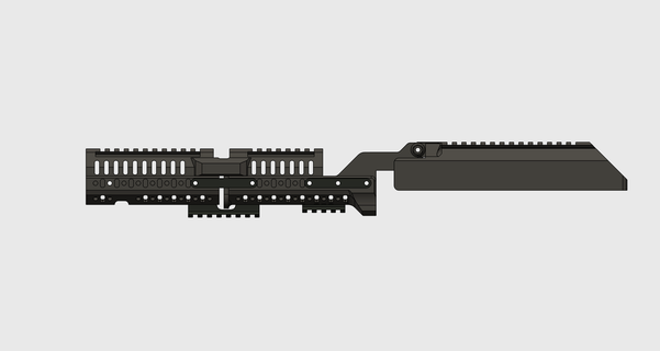 bf ak facile construire 03 sbr fusil kits rar airsoft pièces aeg rail 3d print model - Mito3D