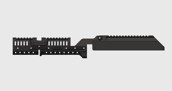 bf ak fácil construir 04 sbr rifle completo kits rar airsoft partes aeg carril 3d print model - Mito3D