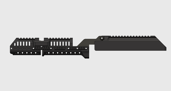 bf ak fácil construir 05 sbr rifle completo kits rar airsoft partes aeg carril 3d print model - Mito3D