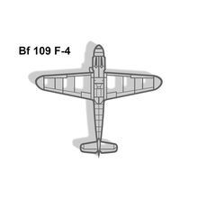 bf 109 f-4 wall art plane bf109 ww2 aviation air usa germany luftwaffe airforce fighter jet decoration engineering 3d print model - Mito3D