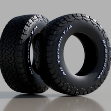 bf goodrich allterrain ta offroad tire diecast scale models work toyota jdm rims tiers hw hotwheels blitz pandem japan nissan oldschool 3d print model - Mito3D
