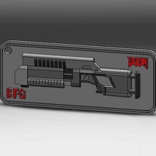 bfg - osar 3d fashion doom keychain weapons scale weapon big fucking gun guy 3d print model - Mito3D