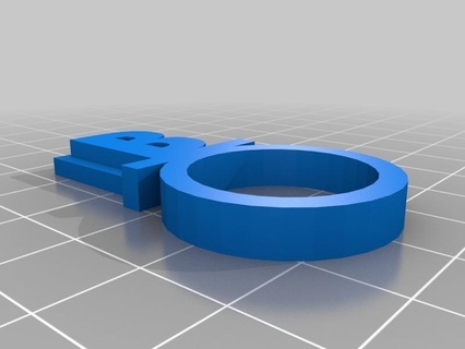 bhat baltimore hackathon anel 3d joalheria níquel escala openscad paramétrico argolas 3d print model - Mito3D