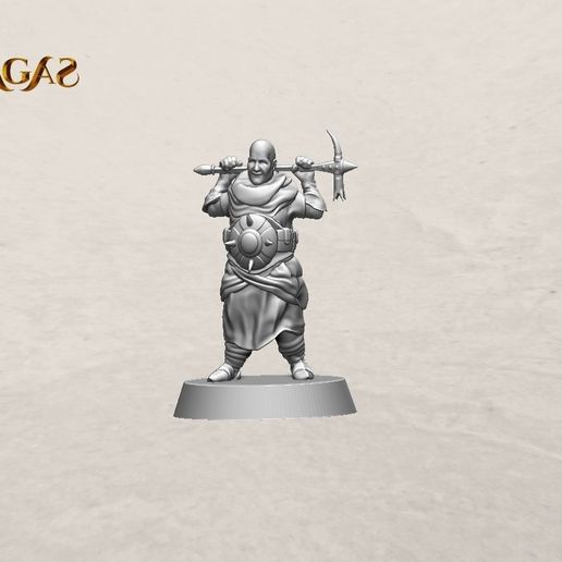 bhazrod jagrad miniature stl file soldier wargaming tabletop sagas sword warrior 28mm fantasy 3D print model - Mito3D