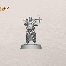bhazrod jagrad miniature stl file soldier wargaming tabletop sagas sword warrior 28mm fantasy 3d print model - Mito3D