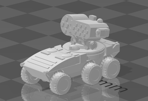 bhi light wheeled combat vehicles in 6mm game battletech miniature epic tank 3d print model - Mito3D