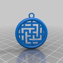 bhuddist symbol jewelry keychains 3d print model - Mito3D