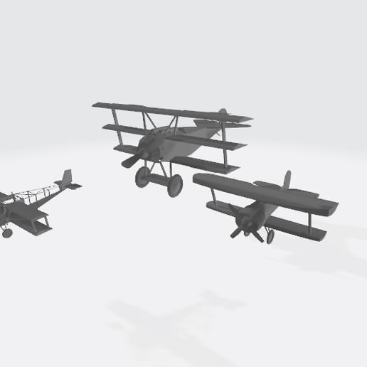 bi tri planes plane war toy display 3D print model - Mito3D