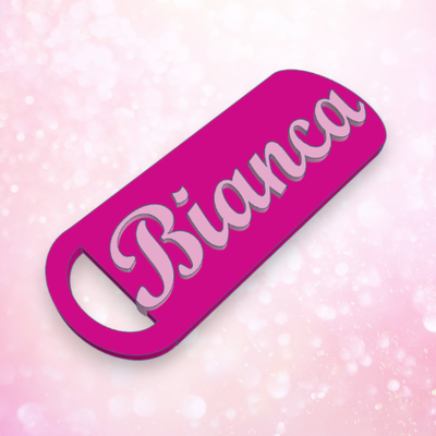 bianca keychain by customized 3d print model - Mito3D