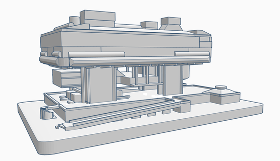 Bibliothek nacional Mariano Braun Architektur arquitectura Argentinien Buenos Aires modelo Modell 3d print model - Mito3D