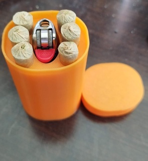bic + 6 cone case cannabis joint marijuana lighter reefer keeper 3d print model - Mito3D