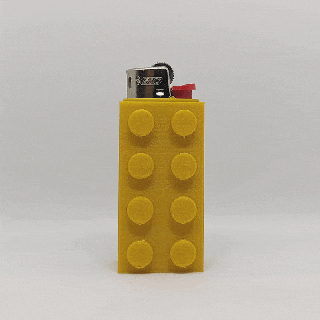 bic block mini bic lighter case inspired popular toy brick bic bic holder block lighter block lighter edc  3d print model - Mito3D