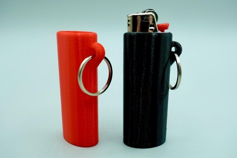 bic classic lighter case + keychain mysticmesh3d dabs 420 3d print model - Mito3D