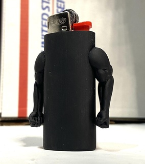bic mini accendino copertina guaina minuscolo forte braccia sigaretta stoner 420 3d print model - Mito3D