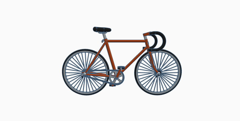 bicicleta bicycle race wheels 3d print model - Mito3D