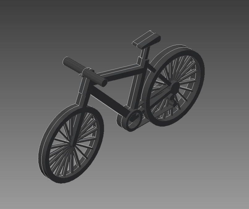bicicleta portachiavi bicicletta 3D print model - Mito3D