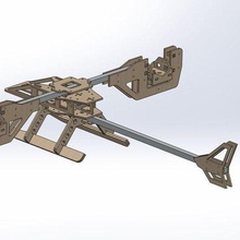 bicopter 3d modello assemblato 3d print model - Mito3D