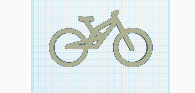 bicycle bike mtb keychain 3d print model - Mito3D