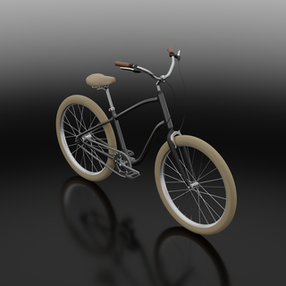 bicycle beach cruiser 3d print model - Mito3D