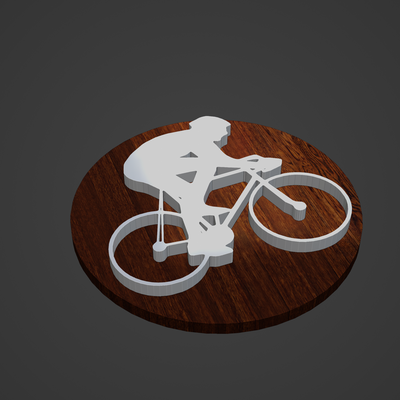 bicicleta medalhão roundel pingente anel animal humano homem mulher aro diamante cnc impressão broches distintivos 3d print model - Mito3D