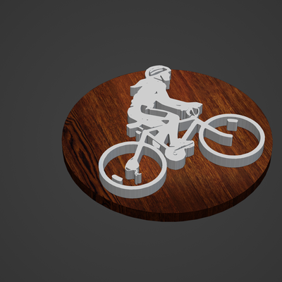 bicicleta medallón colgante pendiente anillo animal humano hombre mujer aro diamante cnc impresión broches insignias 3d print model - Mito3D