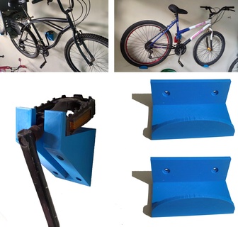 bicycle wall support 3d print model - Mito3D