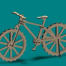 Fahrrad Holz Desktop Kunst Datei Schnitt 3d print model - Mito3D