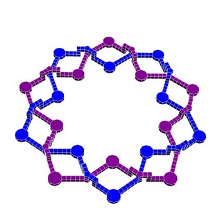 bicyclic link 13 structural geometry math model stem education geometric topology 3d print model - Mito3D