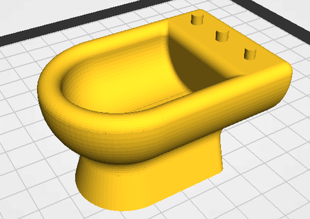 bidet modèle salle bains 3d print model - Mito3D