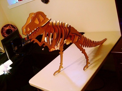 t rex ossos celurossaúria dinossauro corte laser enigma saurischia brinquedo tiranossauro Diversos categorizado 3d print model - Mito3D