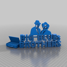 big blues brothers fehlen, Tasche Geld Kunst Anzeichen logos 3d print model - Mito3D
