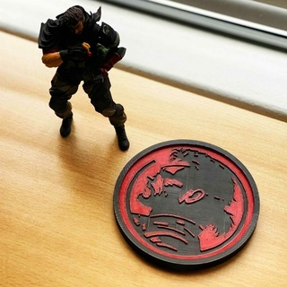 big boss coaster metal gear solid mgsv outer heaven diamond dogs phantom pain drinkware table protector eyepatch legendary soldier video game merch tactical espionage fan collectible stealth venom snake tribute unique design iconic character cipher 3d print model - Mito3D