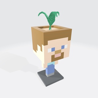 Gehirn Steve Pflanzer Minecraft frei 3d print model - Mito3D