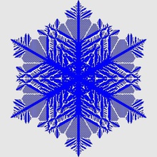 big cellular snowflake art math 3d print model - Mito3D