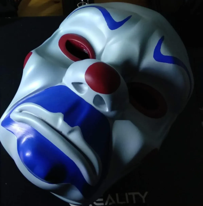 grande clown maschera moda halloween 3d print model - Mito3D