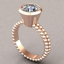 big diamond ring jewelry gem rings solitary 3dprint 3dprintable jewellry 3d print model - Mito3D