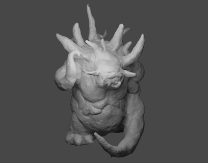big disease boy creature monster demon nurgle 40 k glottkin 3d print model - Mito3D