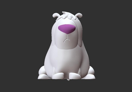 grande perro pastor estúpido perros dibujos animados Inglés mascota animal 3d print model - Mito3D
