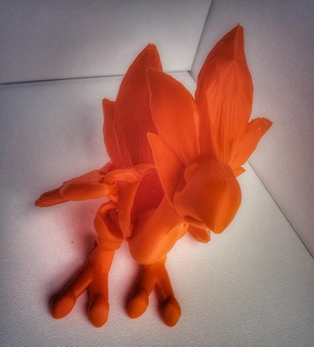 grande piumato uccello animale giocattolo flessibile articolato 3d print model - Mito3D